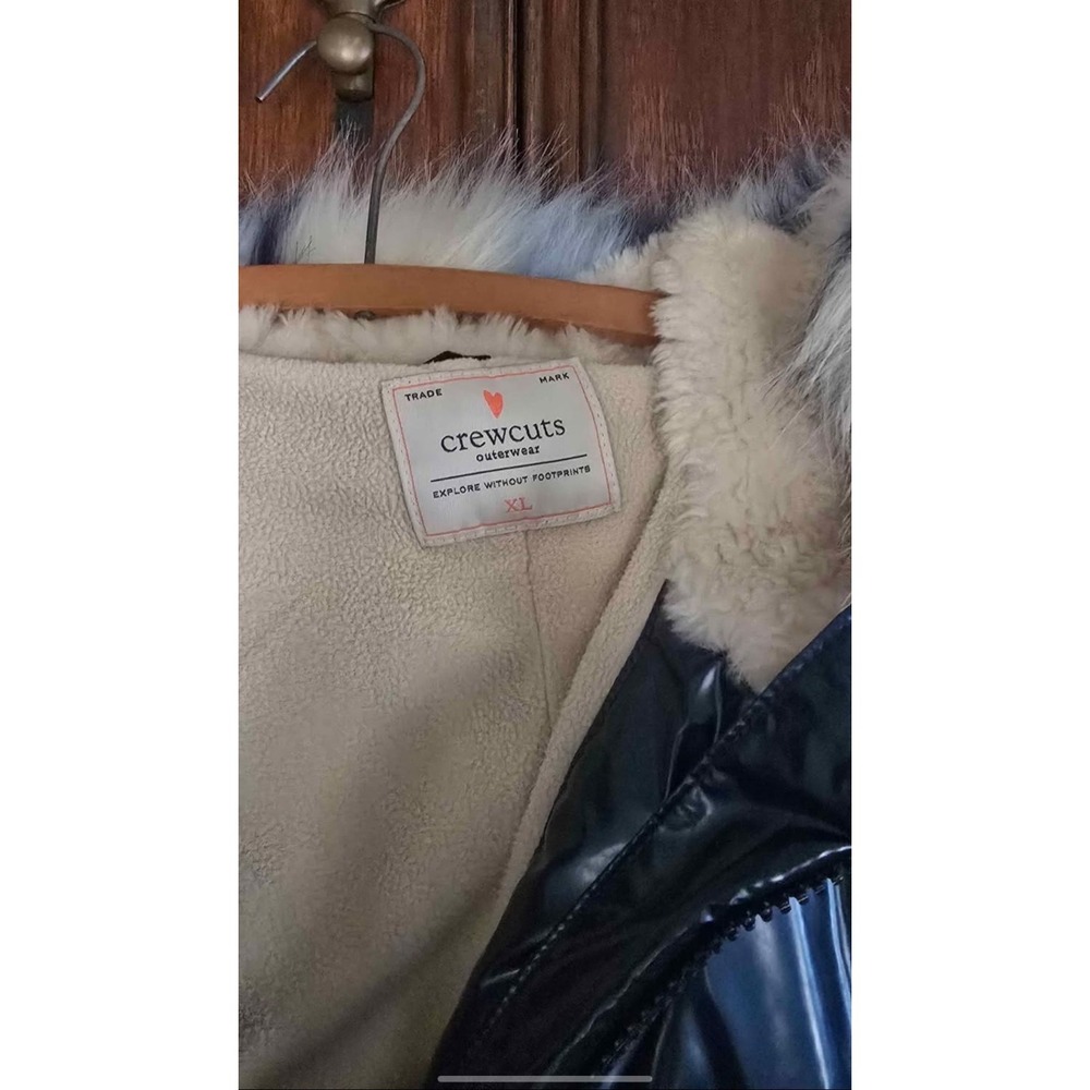 J. CREW Crewcuts Girls' Pink Parka with Removable faux fur hood Size XL - Picture 2 of 5